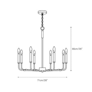 Abner Lustre Industriel Moderne Laiton