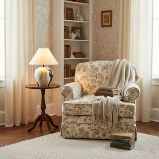 Abstract Pattern Ceramic Table Lamp-Neutral Decor