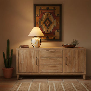Abstract Pattern Ceramic Table Lamp-Neutral Decor