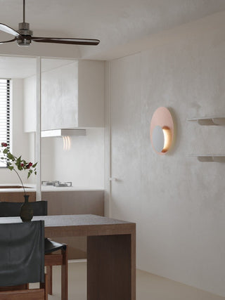Abstract Circular Crescent Wall Sconce-Neutral Decor