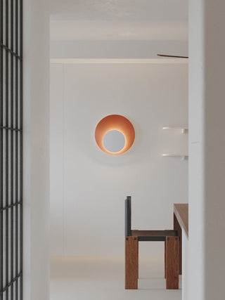 Abstract Circular Crescent Wall Sconce-Neutral Decor