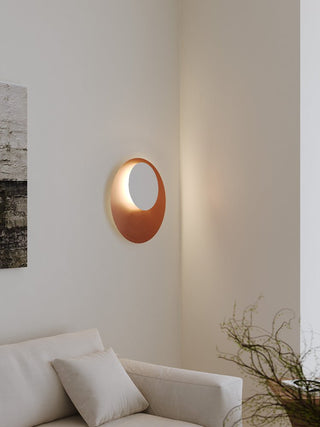 Abstract Circular Crescent Wall Sconce-Neutral Decor