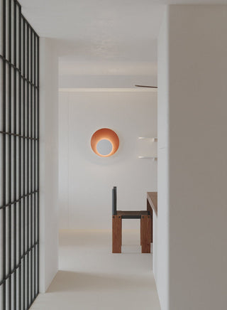 Abstract Circular Crescent Wall Sconce-Neutral Decor