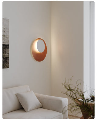 Abstract Circular Crescent Wall Sconce-Neutral Decor