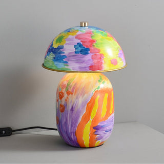 Abstract Mural Table Lamp-Neutral Decor