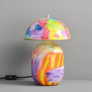 Abstract Mural Table Lamp-Neutral Decor