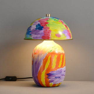Abstract Mural Table Lamp-Neutral Decor