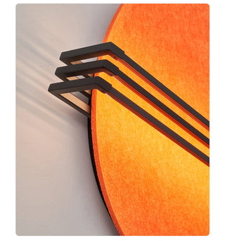 Abstract Sunrise Felt Wall Sconce-Neutral Decor