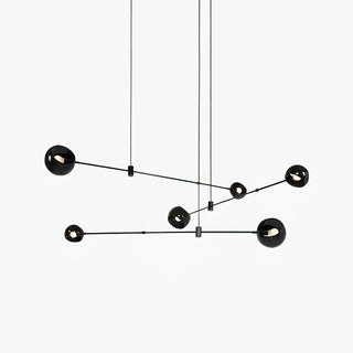 Lustra Lustre Élégant en Verre Noir