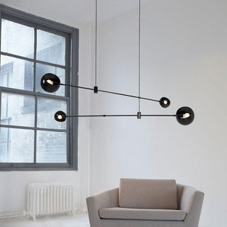 Lustra Lustre Élégant en Verre Noir
