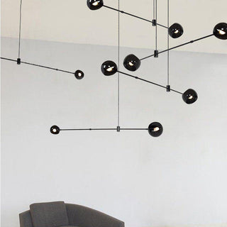 Lustra Lustre Élégant en Verre Noir