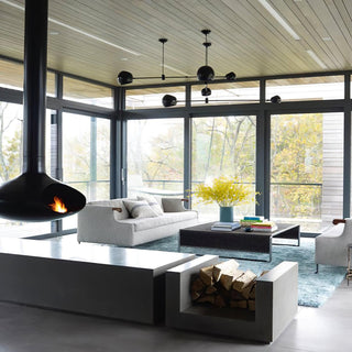 Lustra Lustre Élégant en Verre Noir