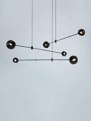 Lustra Lustre Élégant en Verre Noir