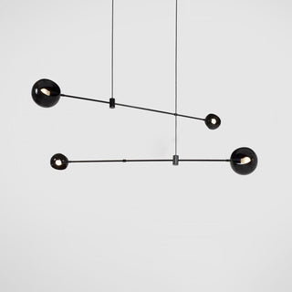 Lustra Lustre Élégant en Verre Noir