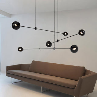 Lustra Lustre Élégant en Verre Noir