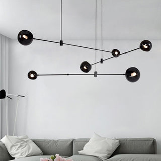 Lustra Lustre Élégant en Verre Noir