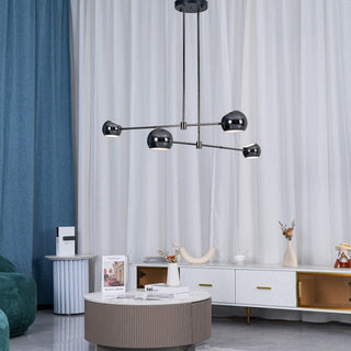 Lustra Lustre Élégant en Verre Noir