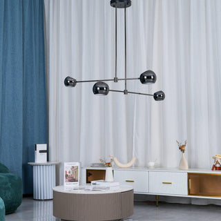 Lustra Lustre Élégant en Verre Noir