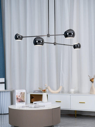 Lustra Lustre Élégant en Verre Noir