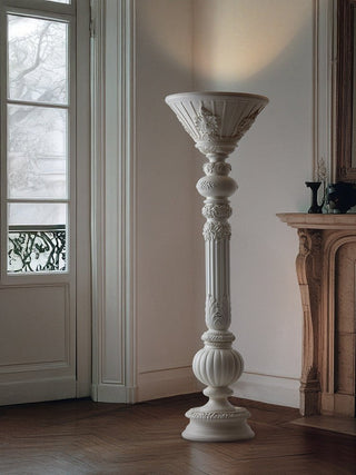 Victorian Torchiere Floor Lamp-Neutral Decor