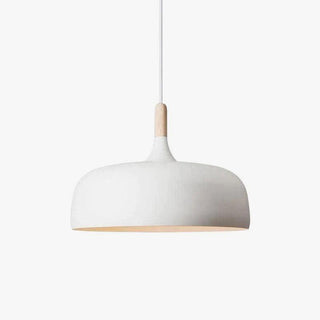 Lustra Suspension Lampe Abat-jour Blanc en Bois
