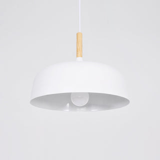 Lustra Suspension Lampe Abat-jour Blanc en Bois