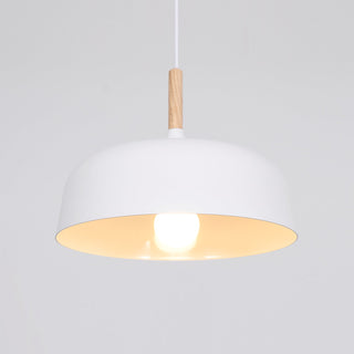 Lustra Suspension Lampe Abat-jour Blanc en Bois