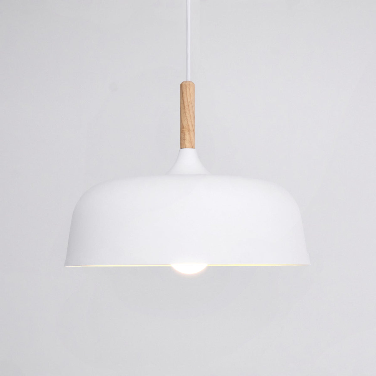 Galio Suspension Lampe Abat-jour Blanc en Bois