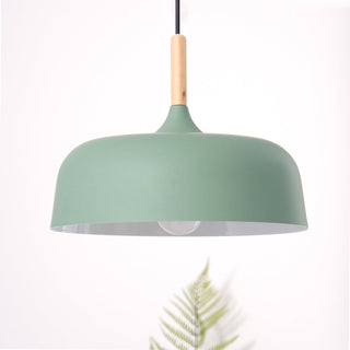 Lustra Suspension Lampe Abat-jour Blanc en Bois