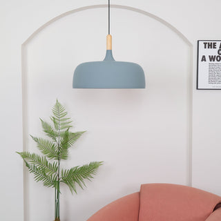 Lustra Suspension Lampe Abat-jour Blanc en Bois