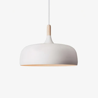 Lustra Suspension Lampe Abat-jour Blanc en Bois