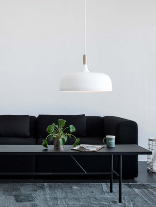 Lustra Suspension Lampe Abat-jour Blanc en Bois