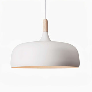 Lustra Suspension Lampe Abat-jour Blanc en Bois