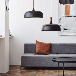 Lustra Suspension Lampe Abat-jour Blanc en Bois