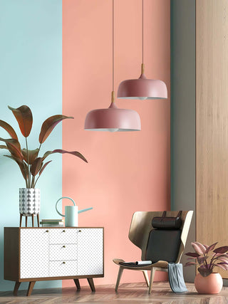 Lustra Suspension Lampe Abat-jour Blanc en Bois