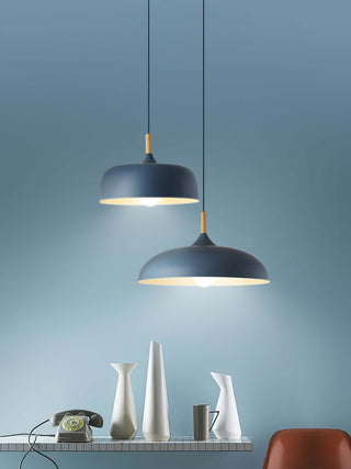 Lustra Suspension Lampe Abat-jour Blanc en Bois