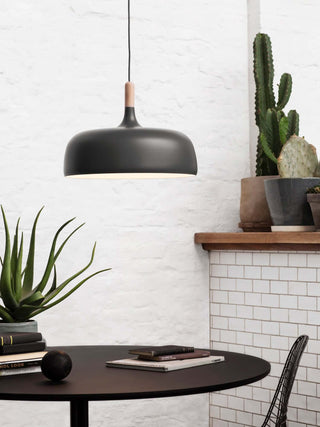 Lustra Suspension Lampe Abat-jour Blanc en Bois
