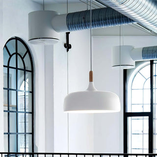 Lustra Suspension Lampe Abat-jour Blanc en Bois