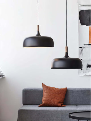 Lustra Suspension Lampe Abat-jour Blanc en Bois