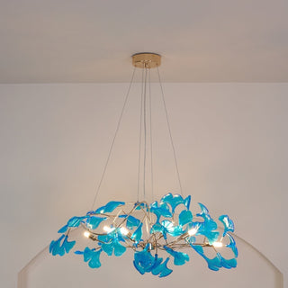 Eurvinen Lustre de luxe en feuille de ginkgo-Luire