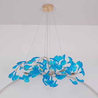 Eurvinen Lustre de luxe en feuille de ginkgo-Luire