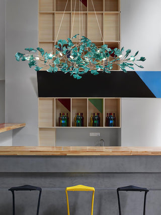 Eurvinen Lustre de luxe en feuille de ginkgo-Luire