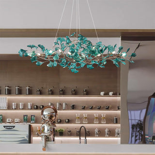 Eurvinen Lustre de luxe en feuille de ginkgo-Luire