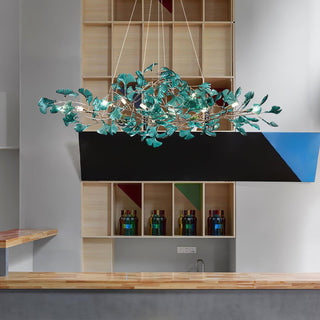 Eurvinen Lustre de luxe en feuille de ginkgo-Luire