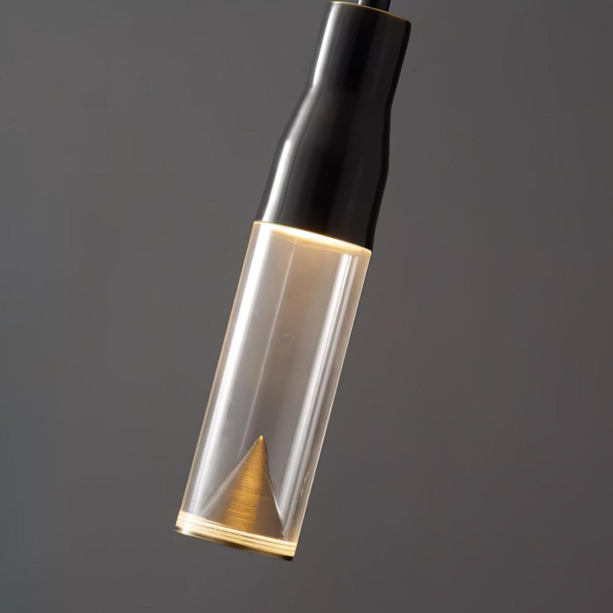 Darelise Lampe suspendue en acrylique avec plaque de chapeau chromée moderne