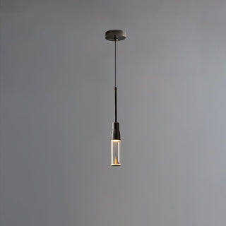 Solara Lampe suspendue en acrylique avec plaque de chapeau chromée moderne