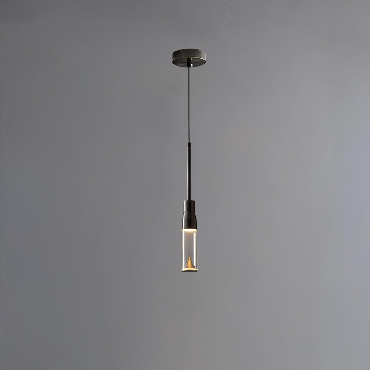 Darelise Lampe suspendue en acrylique avec plaque de chapeau chromée moderne