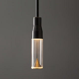 Solara Lampe suspendue en acrylique avec plaque de chapeau chromée moderne