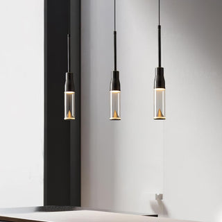 Solara Lampe suspendue en acrylique avec plaque de chapeau chromée moderne