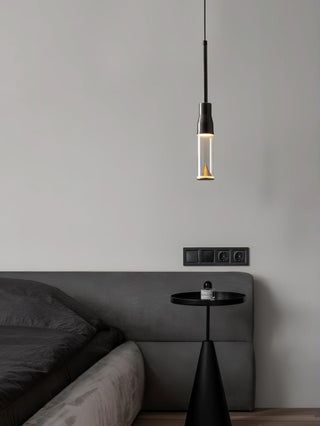 Solara Lampe suspendue en acrylique avec plaque de chapeau chromée moderne